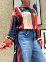 Camicia con foulard fantasia