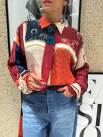 Camicia con foulard fantasia