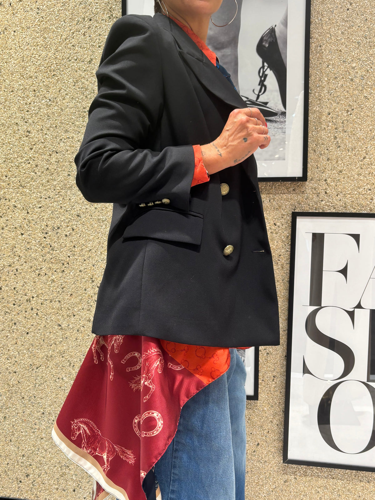 Giacca strutturata con foulard