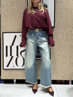 Jeans Wide Leg Cropped
