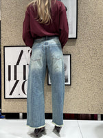 Jeans Wide Leg Cropped
