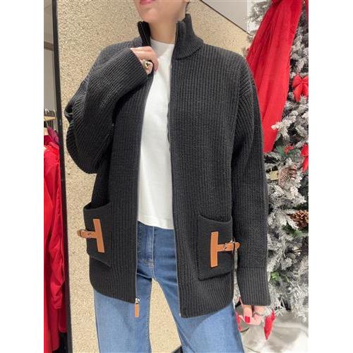 Cardigan con applicazione