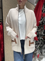Cardigan con applicazione